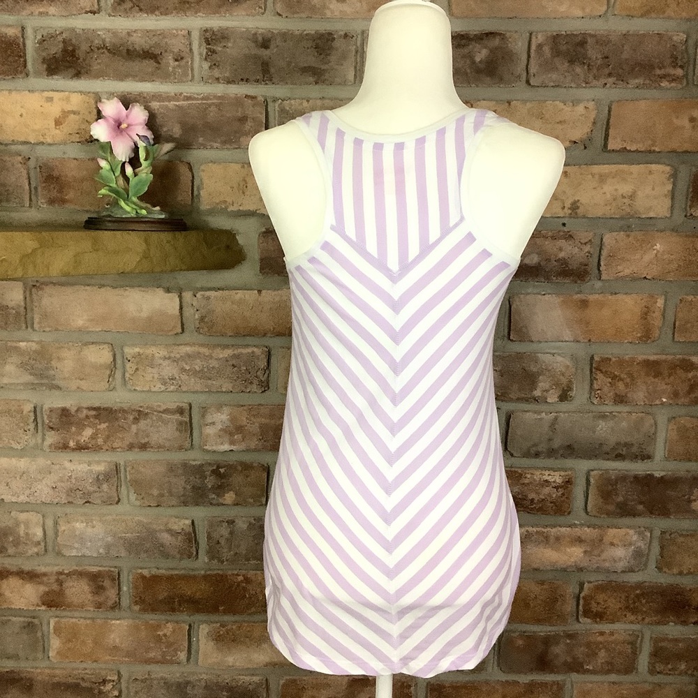 LILLY PULITZER Racerback Hi-Low Striped Tank Top 40 - Picture 3 of 10